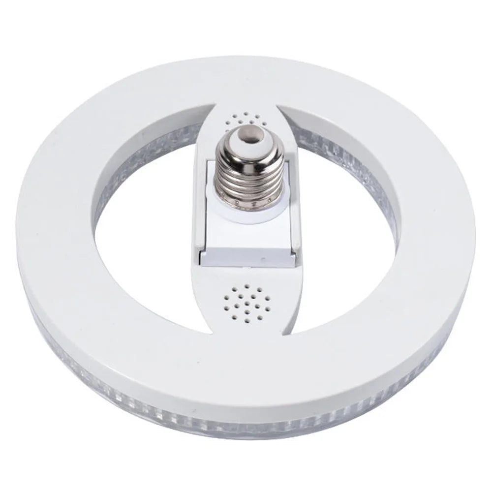 E27 18W Round LED Crystal Light Energy Saving Bedroom Dining Room Lamp, White Light 18cm - 2