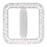 E27 24W Square LED Crystal Light Energy Saving Bedroom Dining Room Home Lamp, White Light 23cm - 2