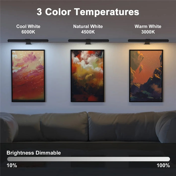 40cm 2.2W Wall Picture Dimmable Light Magnetic Rechargeable Oil Painting Display Lamp with Remote Controller - 6