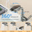 Wash Basin Rotatable Four Modes Hot and Cold Water Faucet Home Bathroom Tap with 2 Water Inlet Pipes - Grey - 2