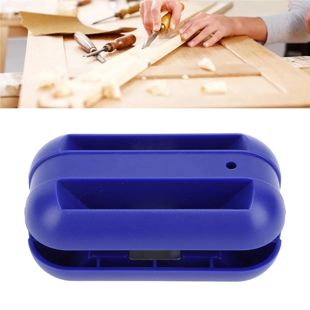 Edge Banding Cutter Hand Planer Edge Trimmer with Carbon Steel Blades Trimming Woodworking Tool - Blue - 5