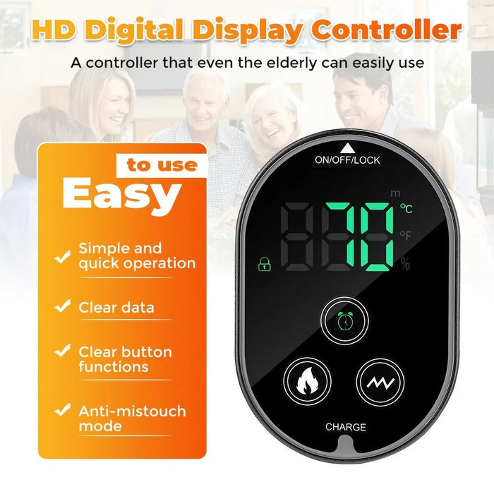 Intelligent 6 Gears Temperature Control Winter Electric Heating Knee Massager Warmer (CE Certified) - 3