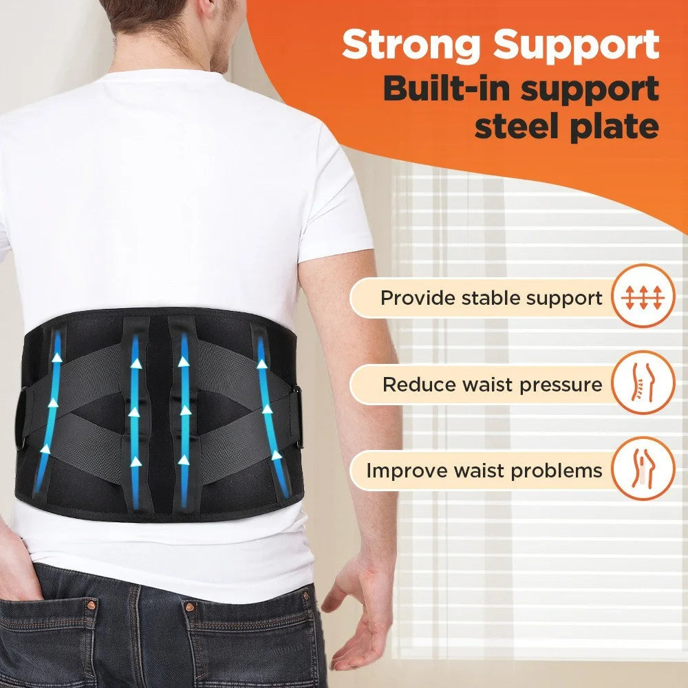 Red Light Heating Waist Belt 3 Gears Vibration Massage Therapy Wrap with Timer (CE Certified) - 6