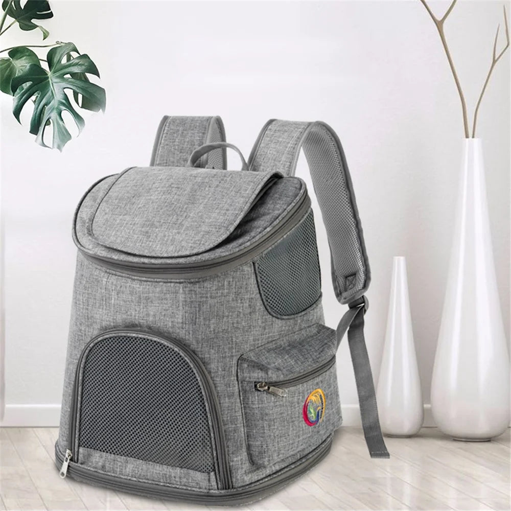 QS-092 Portable Cat Carrier Tote Backpack Breathable Pet Gift Shoulder Bag for Travel Outdoor - Pink - 2