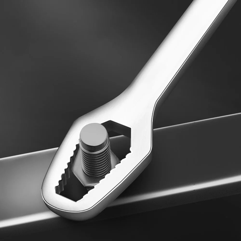 150mm Universal Torx Wrench 3-17mm Chrome Vanadium Steel Double-Head Self-Tightening Wrench - Black - 7