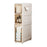 3-Tier Slim Bathroom Storage Cabinet Tissue Dispenser PP + PS Narrow Gap Organizer Shelf - 1