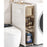 3-Tier Slim Bathroom Storage Cabinet Tissue Dispenser PP + PS Narrow Gap Organizer Shelf - 6