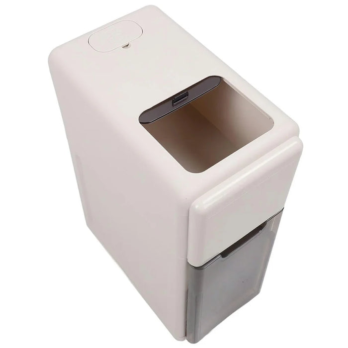 Double Layer Rice Storage Container Kitchen Slim Corner Storage Bin with Drawer (BPA Free, No FDA) - 5