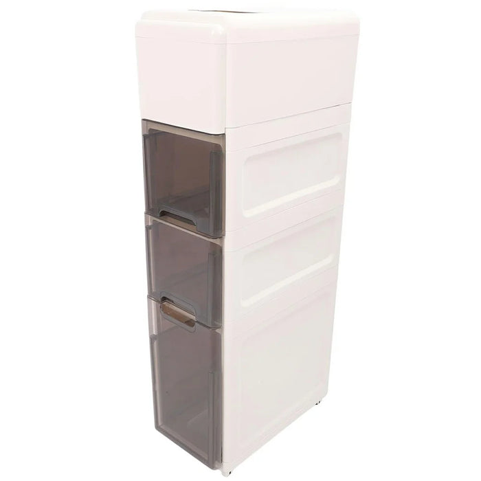Four Layer Rice Storage Container Kitchen Slim Corner Storage Bin with Drawer (BPA Free, No FDA) - 5
