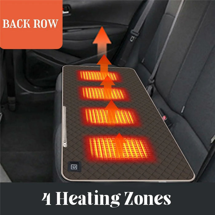 45x90cm Heated Seat Cushion 3 Temperature Settings USB Powered Portable Warming Pad - Coffee - 5