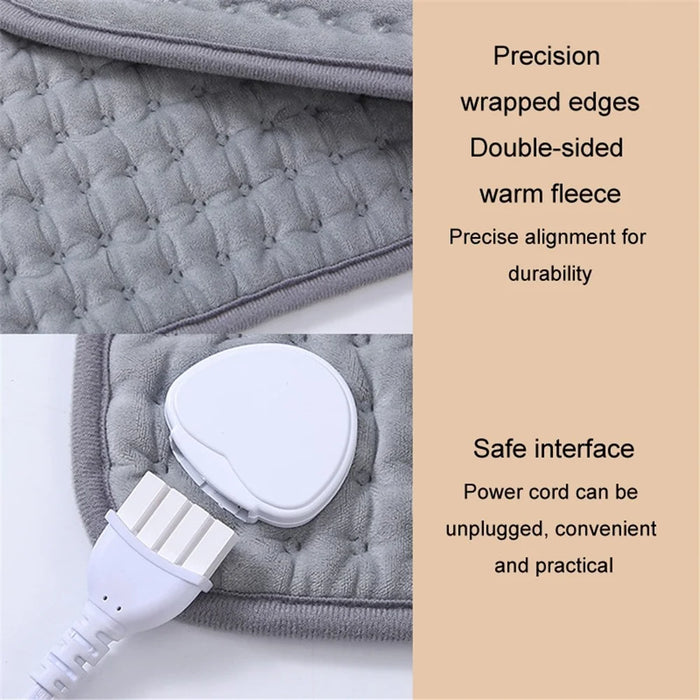 Electric Heating Pad Heated Waist Belt Washable Body Warming Blanket for Back Pain Relief - EU Plug - 4