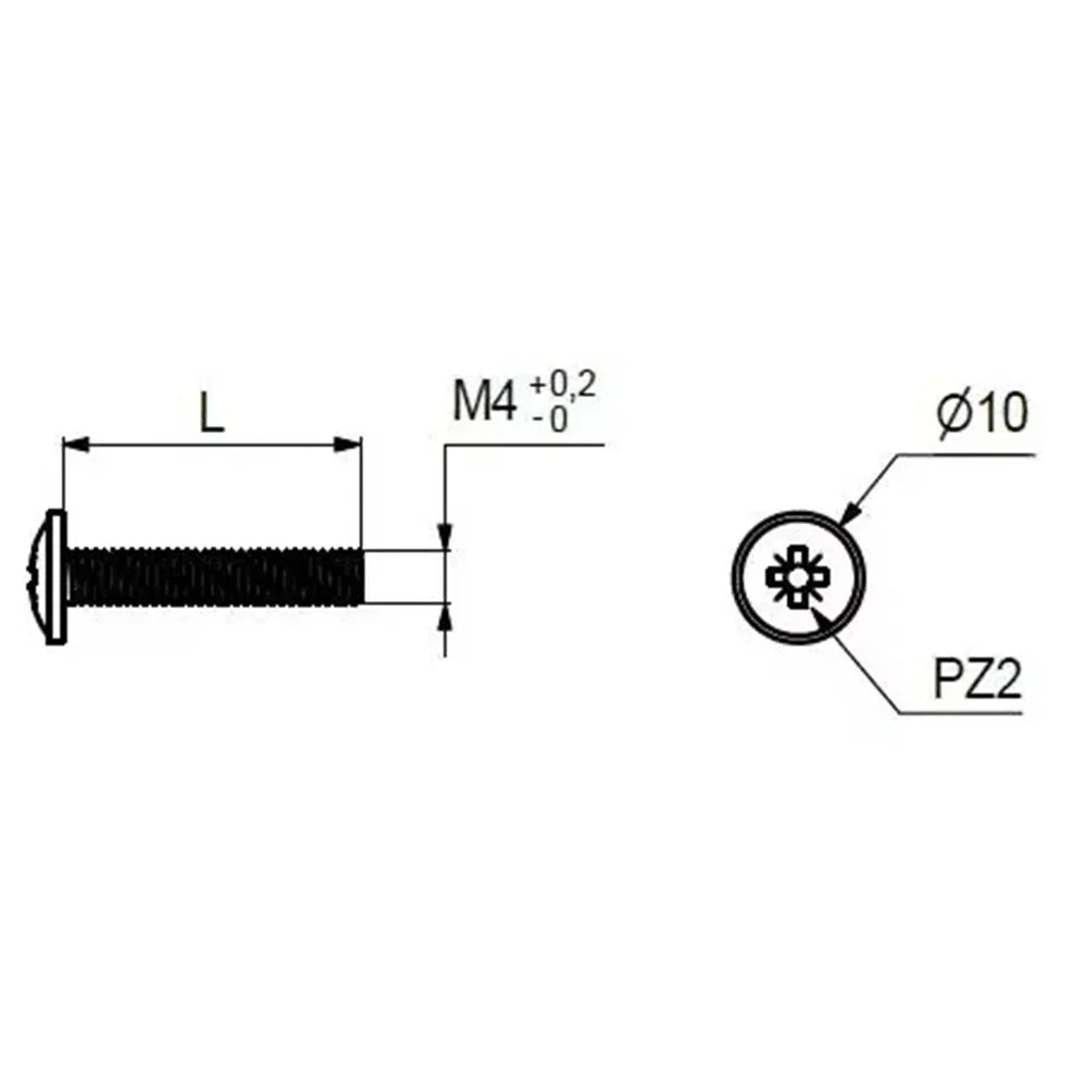 22mm Universal Handle Screw M4x22 Steel Screw for Cabinet Drawer Door Furniture Handles - 2