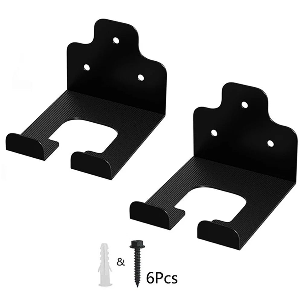 2-Pack Wall-Mounted Trimmer Rack for Garage & Garden Tool Organization - 1