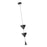 Conical Hanging Light Bedside Sofa Unique Living Room Dining Room Hanging Lamp, Warm Light - Black - 2