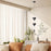 Conical Hanging Light Bedside Sofa Unique Living Room Dining Room Hanging Lamp, Warm Light - Black - 5