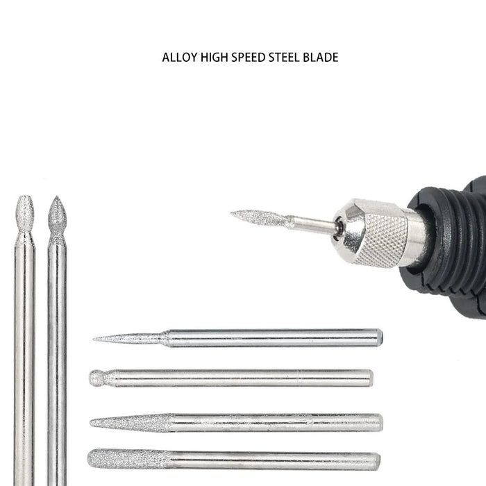 30Pcs Nail Art Manicure Drill Bits with 2.35mm Shank Electric Manicure Grinding Head Tool - 7