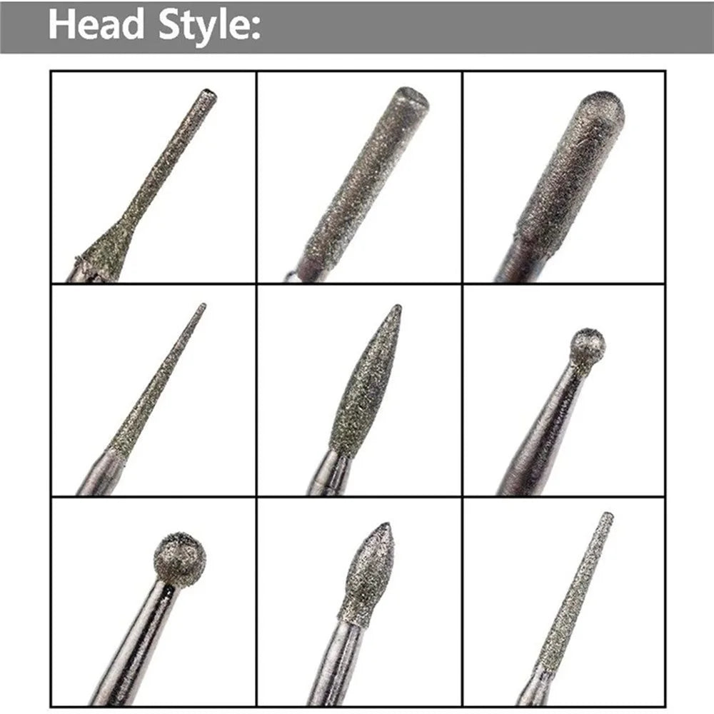 30Pcs Nail Art Manicure Drill Bits with 3.0mm Shank Electric Manicure Grinding Head Tool - 4