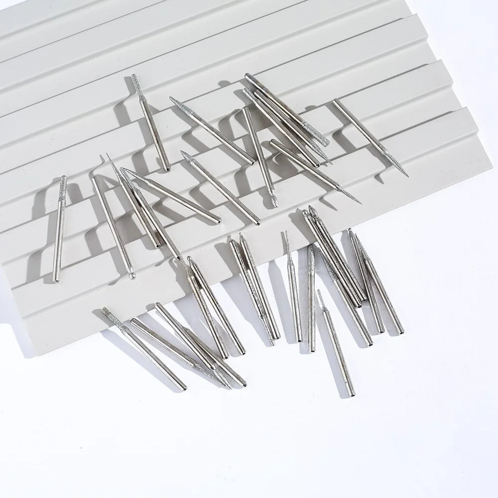 30Pcs Nail Art Manicure Drill Bits with 3.0mm Shank Electric Manicure Grinding Head Tool - 5