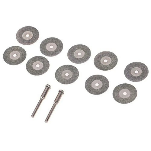 10Pcs 16mm Diamond Cutting Grinding Discs Electric Grinder Saw Blades with 2 Mandrels - 1