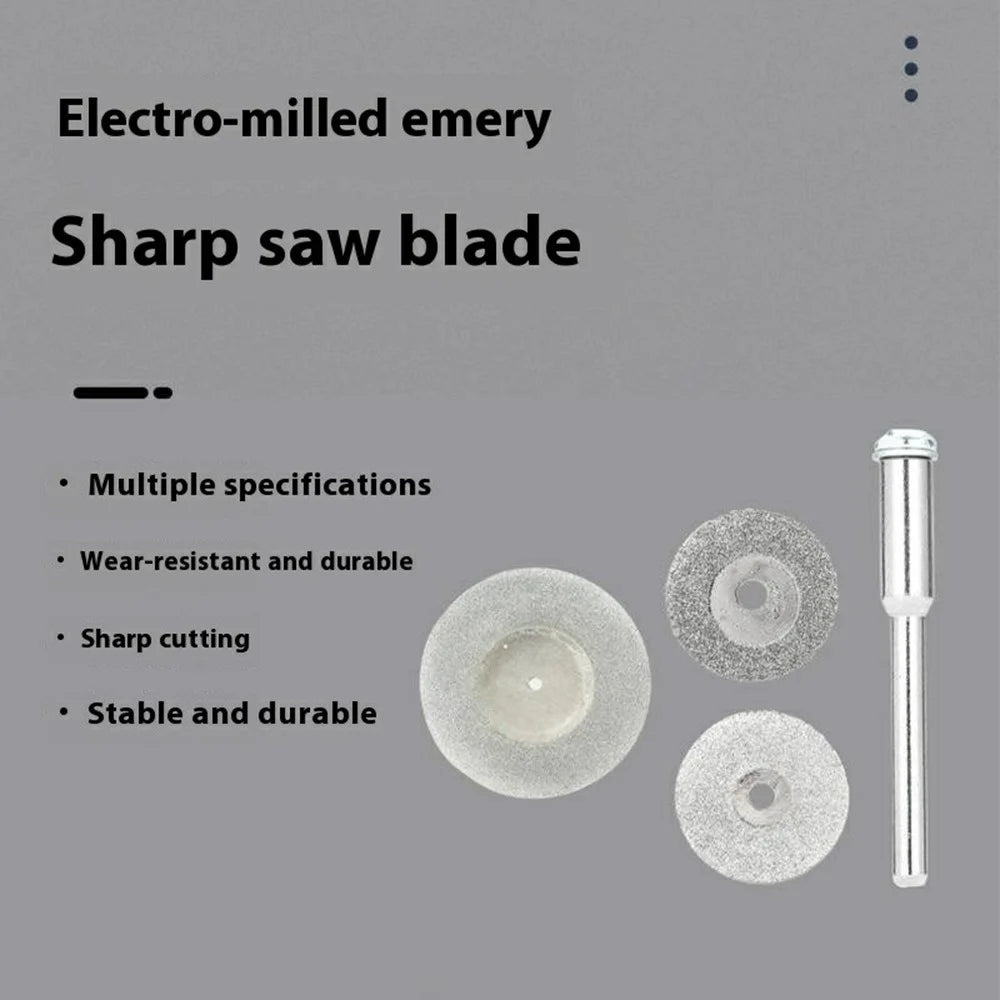 10Pcs 18mm Diamond Cutting Grinding Discs Electric Grinder Saw Blades with 2 Mandrels - 4