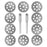 10Pcs 25mm Multi Holes Diamond Cutting Discs Electric Grinder Grinding Wheels with 2 Mandrels - 1