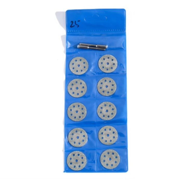10Pcs 25mm Multi Holes Diamond Cutting Discs Electric Grinder Grinding Wheels with 2 Mandrels - 4