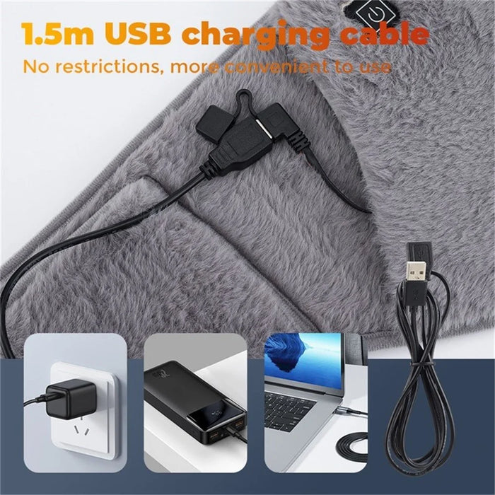 2 in 1 Electric Heating Waist Belt Crystal Velvet Hand Warmer with 1.5m Extension Cord ( CE  /  ROHS  /  FCC Certified ) - 6
