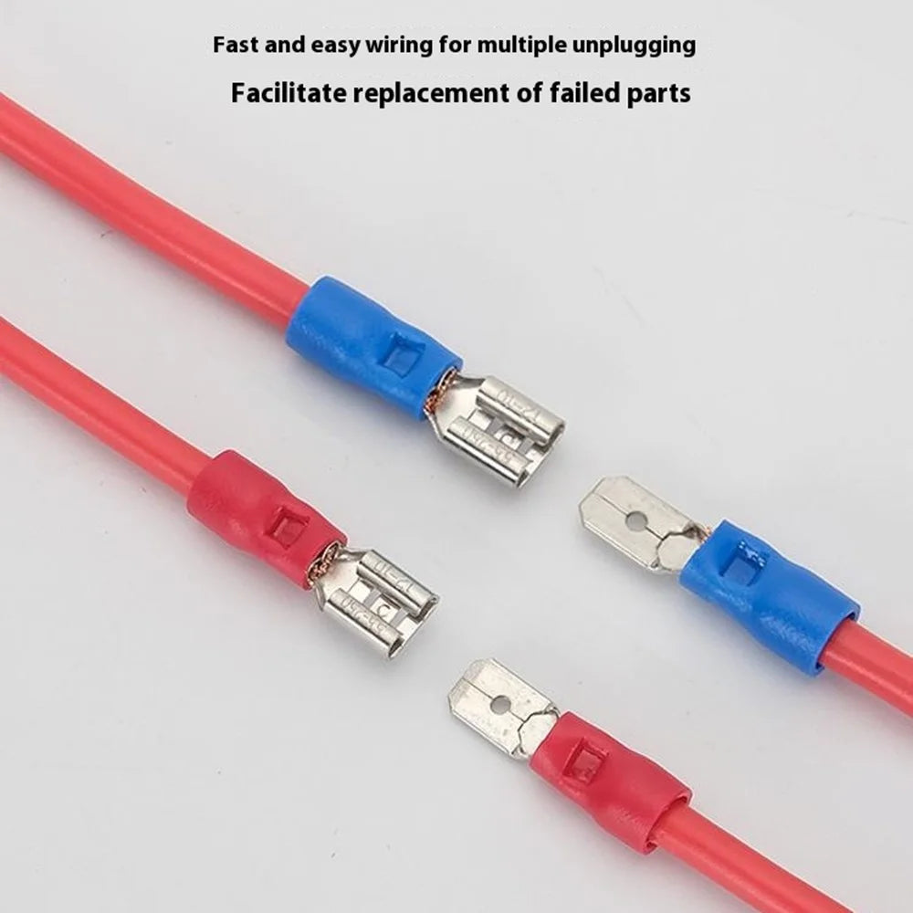 280Pcs Insulated Ring Terminals Assorted Kit Cold Press Electrical Wire Crimp Connectors - 4
