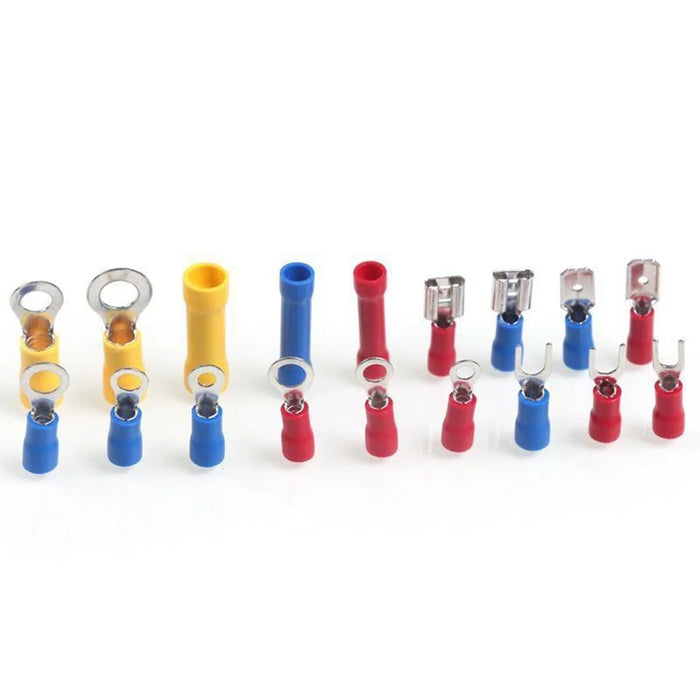 300Pcs Insulated Ring Terminals Assorted Kit Cold Press Electrical Wire Crimp Connectors - 4