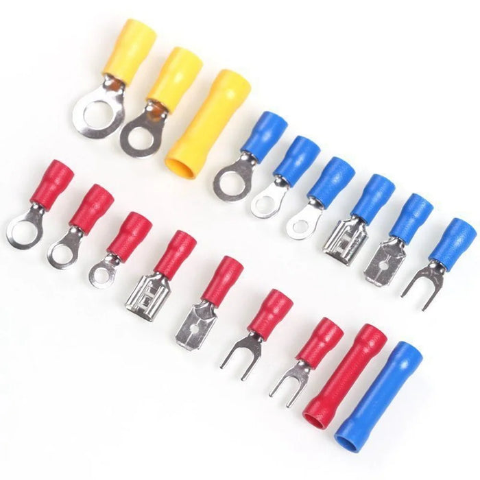 300Pcs Insulated Ring Terminals Assorted Kit Cold Press Electrical Wire Crimp Connectors - 5