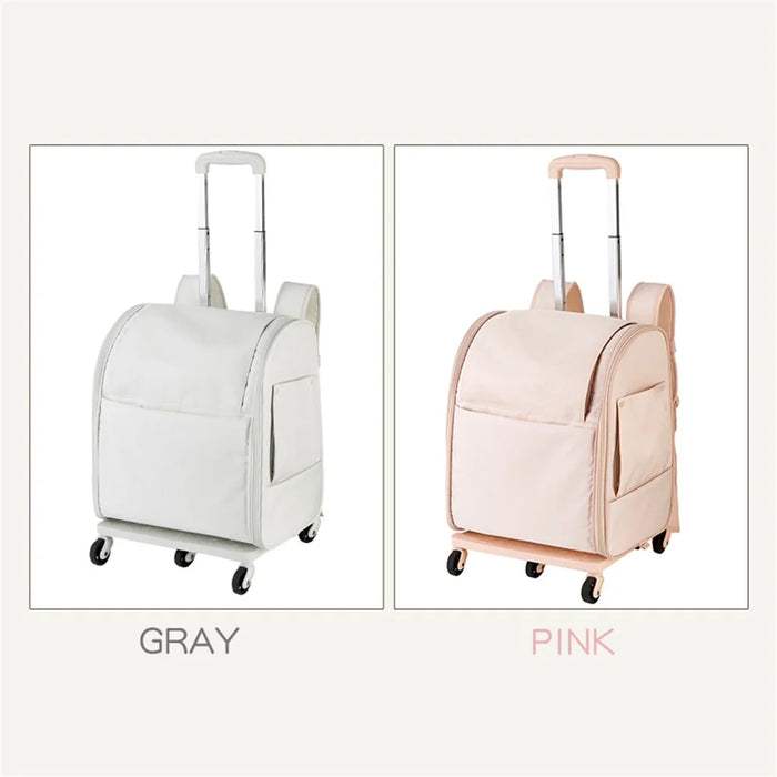 LDLC QS-090 Portable Foldable Environmental-friendly Lightweight Trolley Pet Gift Bag - Pink - 7