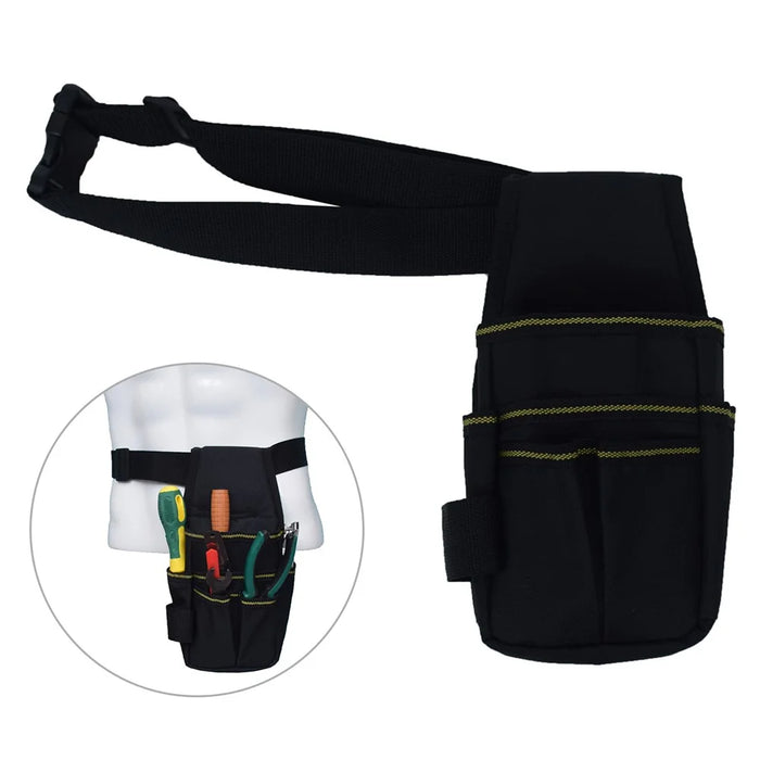Tool Belt Pouch 600D Oxford Fabric with Waist Strap Multipurpose Repair Tool Organizer Bag 25.5 x 12.5 x 3cm - 1