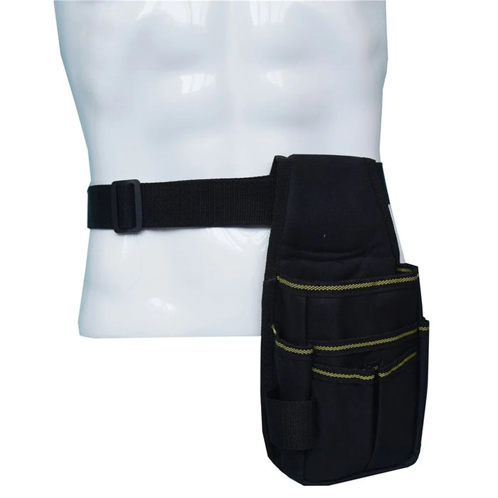 Tool Belt Pouch 600D Oxford Fabric with Waist Strap Multipurpose Repair Tool Organizer Bag 25.5 x 12.5 x 3cm - 2