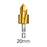 3 Flute 20mm HSS Hex Shank PPR Pipe Reamer Drill Bit Step Drill Hole Opener for Water Pipe Expansion - 3