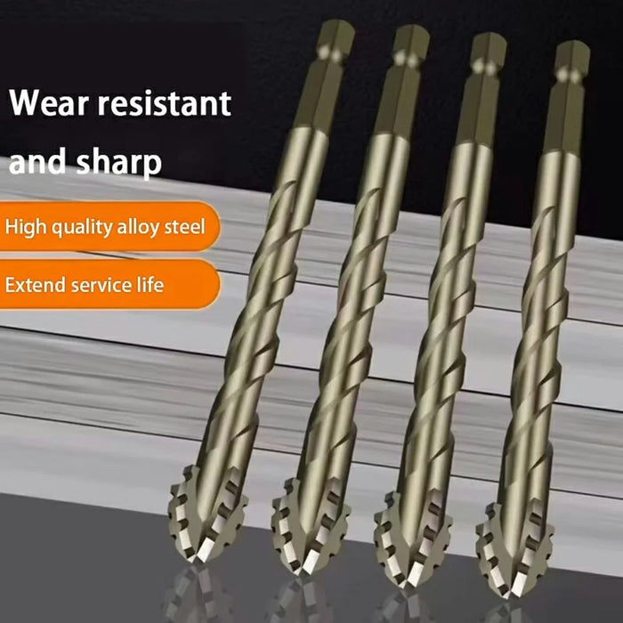 12mm Alloy Steel Four Flutes Sawtooth Eccentric Drill Bit for Glass Tile Ceramic Drilling Tool - 3