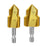 2Pcs / Set 3 Flute 20 + 25mm HSS Hex Shank PPR Pipe Reamer Drill Bit Step Drill Hole Opener for Water Pipe Expansion - 1