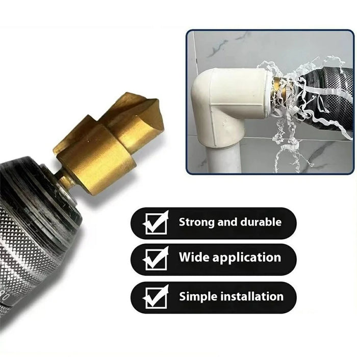 2Pcs / Set 3 Flute 20 + 25mm HSS Hex Shank PPR Pipe Reamer Drill Bit Step Drill Hole Opener for Water Pipe Expansion - 2