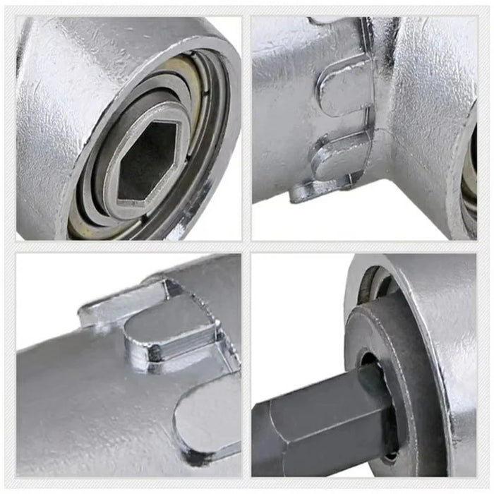105 Degree Angled Drill Attachment Extension Power Drill Screwdriver Socket Adapter Bit Holder - 3