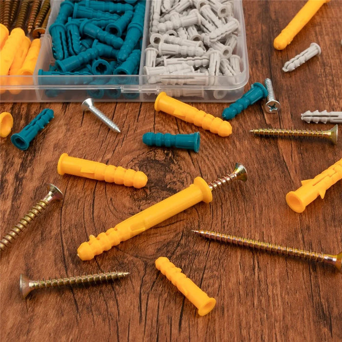 270Pcs / Set Expansion Bolt Self-Tapping Screws Wall Plugs for Brick Concrete Drywall Wood - 7