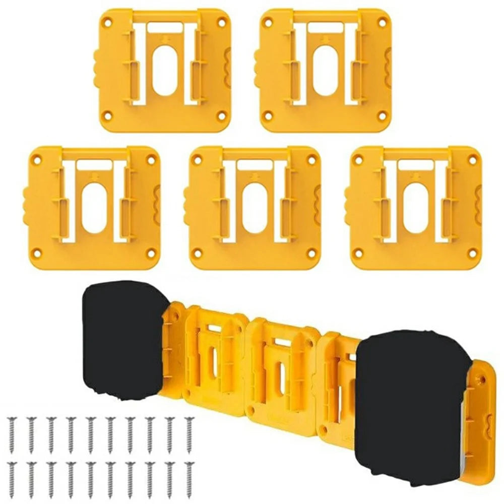 RIS-DW-1 5Pcs For Dewalt 20V / 60V DCB200 Battery Holder Wall Storage Mounts Battery Rack - 1