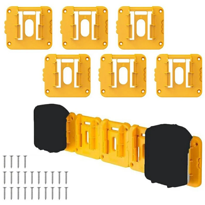 RIS-DW-1 6Pcs For Dewalt 20V / 60V DCB200 Battery Holder Wall Storage Mounts Battery Rack - 1