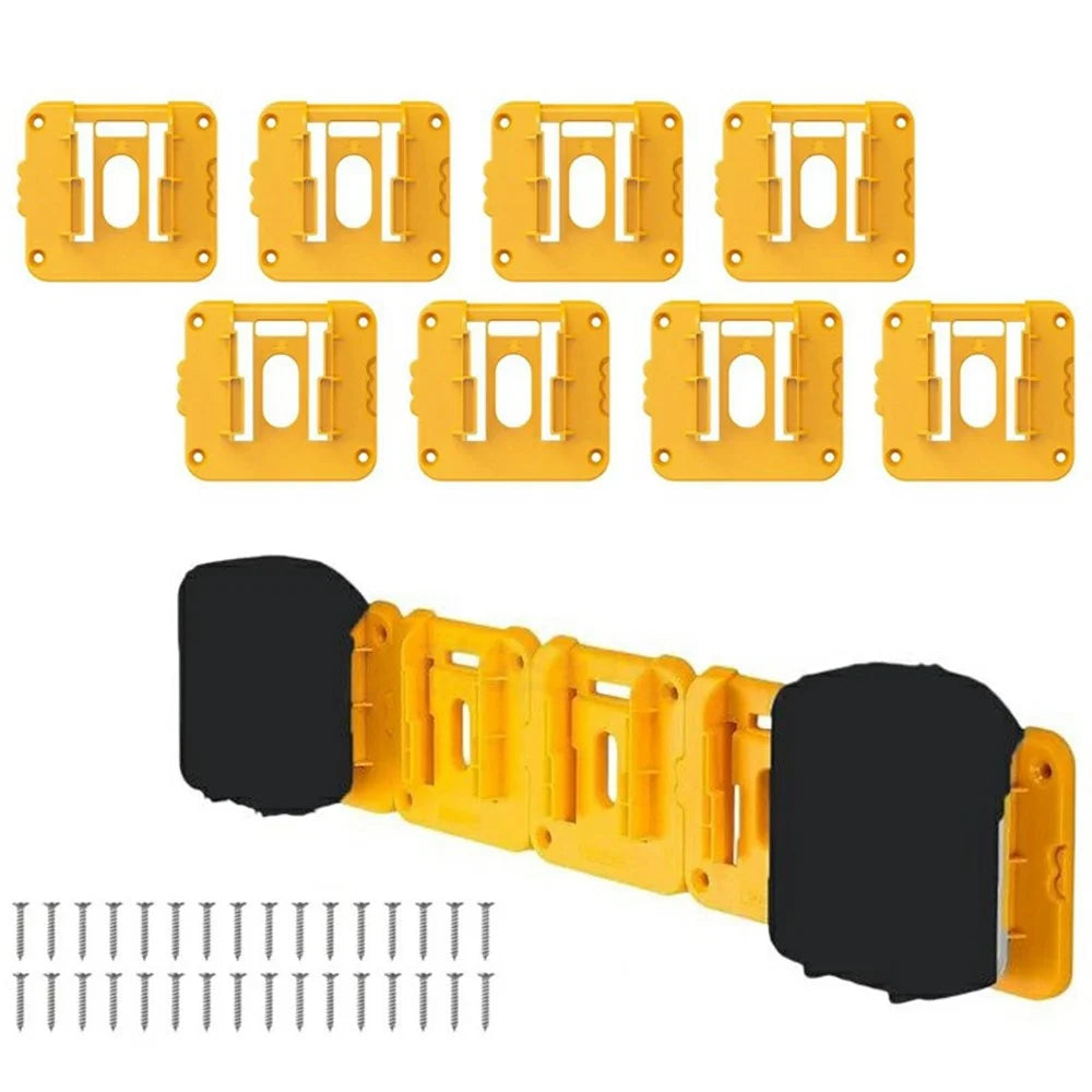 RIS-DW-1 8Pcs For Dewalt 20V / 60V DCB200 Battery Holder Wall Storage Mounts Battery Rack - 1