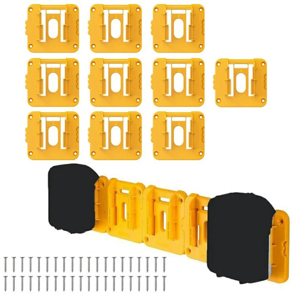 RIS-DW-1 10Pcs For Dewalt 20V / 60V DCB200 Battery Holder Wall Storage Mounts Battery Rack - 1