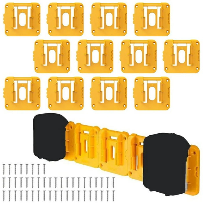 RIS-DW-1 12Pcs For Dewalt 20V / 60V DCB200 Battery Holder Wall Storage Mounts Battery Rack - 1