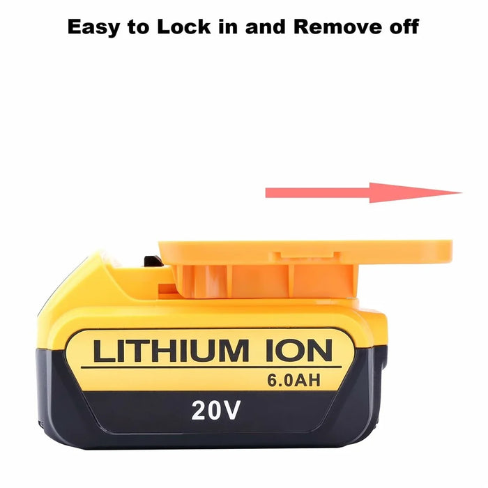 RIS-DW-1 12Pcs For Dewalt 20V / 60V DCB200 Battery Holder Wall Storage Mounts Battery Rack - 4