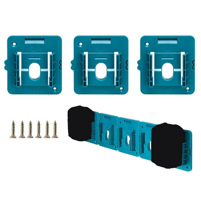 RIS-MA-1 3Pcs For Makita 18V BL1815 BL1820 Battery Holder Tool Hanger Storage Rack Wall Mount - 1