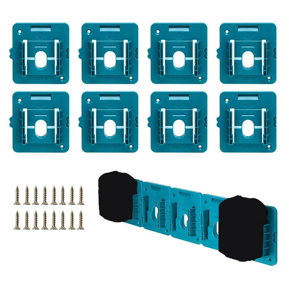 RIS-MA-1 8Pcs For Makita 18V BL1815 BL1820 Battery Holder Tool Hanger Storage Rack Wall Mount - 1