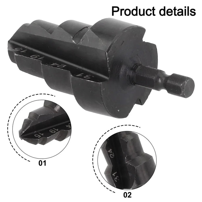 For PPR Pipe Tri-Blade Hex Shank Expansion Drill Bit 15  /  19  /  24  /  31mm Hex Shank Plumbing Drill Bits - 4