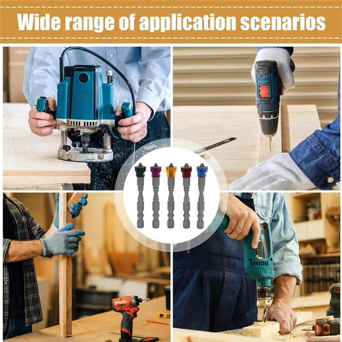 5 PCS Magnetic Screwdriver Bits 65mm Cross Head 1 / 4 Inch Standard Hex Shank Drill Bits - 7