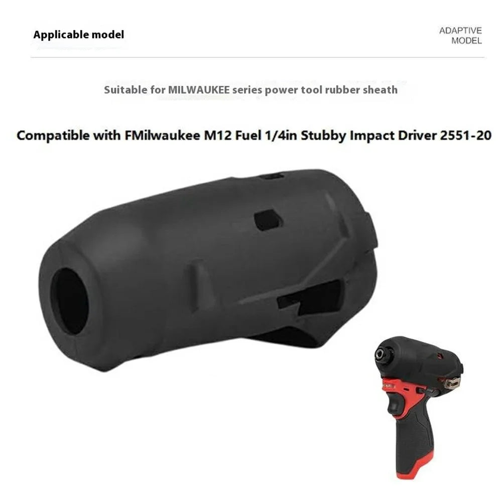 RIV-Mi-6 1Pc For Milwaukee M12 Fuel 1 / 4 Inch Stubby Impact Driver 2551-20 Rubber Cover Protective Boot - 4